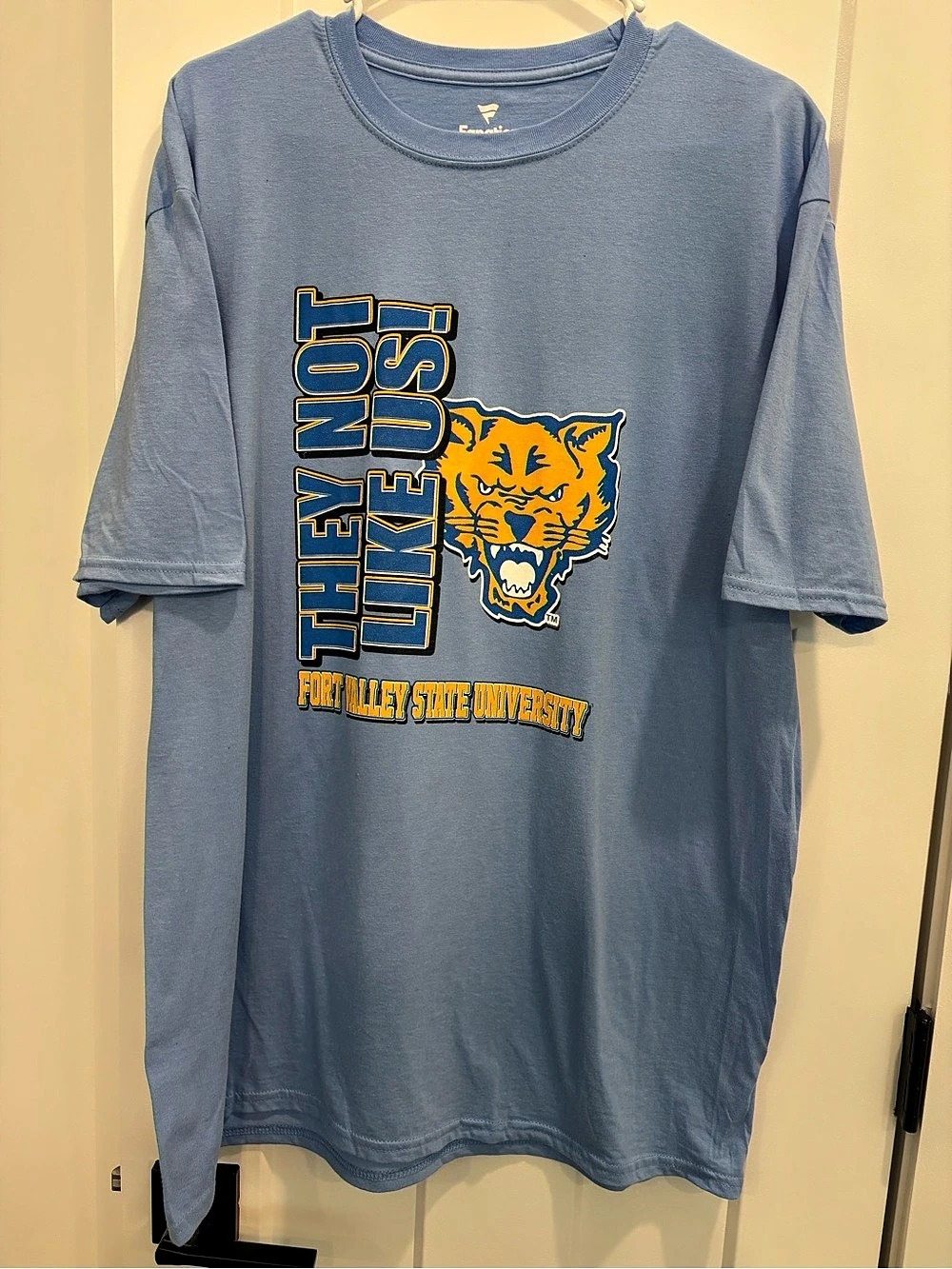 Fanatics Fort Valley State University T-Shirt Blue & Orange Graphic Tee (A7)